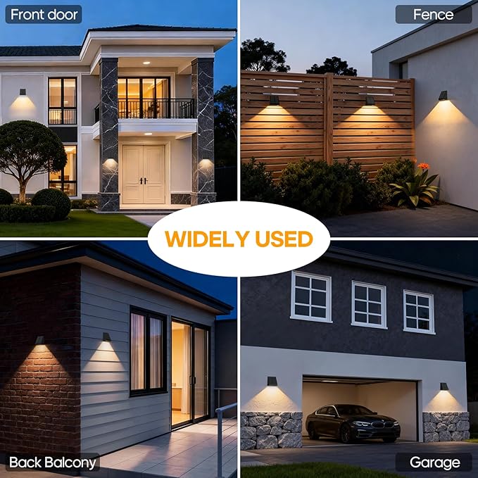 Solar Wall Light Outdoor, Radar Motion Sensor Lights Dawn Lighting Wall Sconce IP65 Waterproof Solar Lights Outdoor with 2 Modes 30H Runtime for Patio, Garden, Porch, Yard，Terrace Stairs -4 Pack