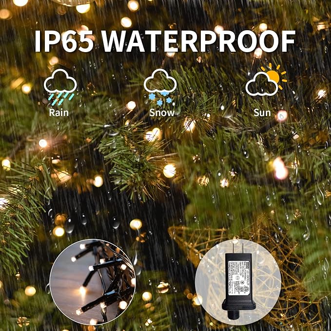Smart Multicolor Changing Christmas Lights, 262ft 800 RGB LEDs WiFi App Control Fairy Light RGB Dimmable Christmas Tree Lights Compatible with Alexa,IP65 Waterproof(2.4GHz)