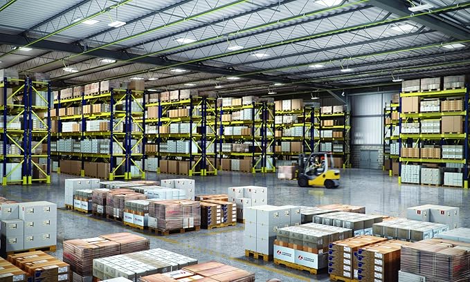 Lithonia Lighting I-BEAM LED High Bay Light, Ceiling Lighting Fixture, 12,000 Lumens, 5000K Daylight, Dimmable LED Shop Lights for Warehouse, Garage, Work Light, MVOLT 120-277V (IBE 12LM MVOLT 50K)