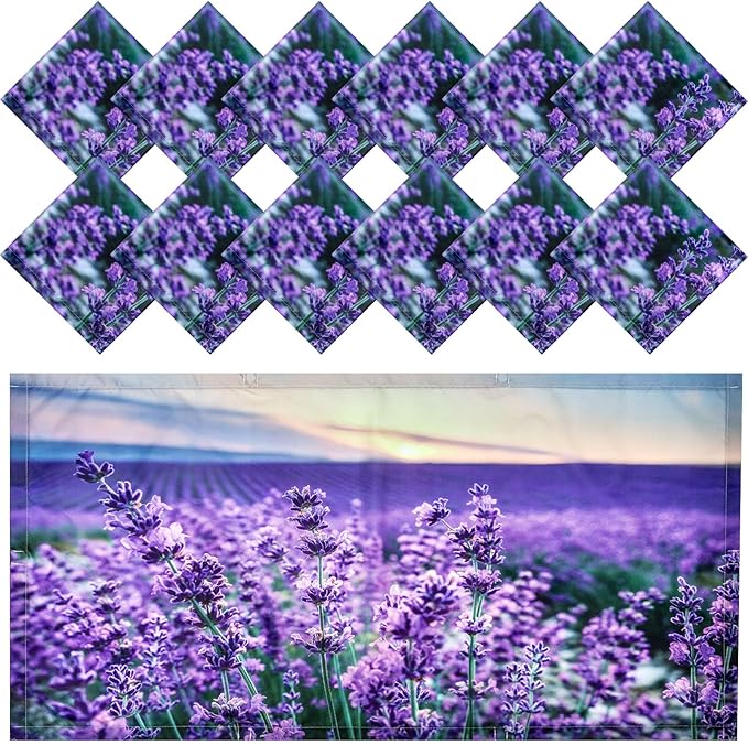 Hortsun 12 Pcs Fluorescent Light Covers Bulk, 4 x 2 ft Magnetic Fluorescent Drop Ceiling Lighting Covers Light Filter Shade for Home, Office, Hospital, School Classroom Decoration(Lavender)