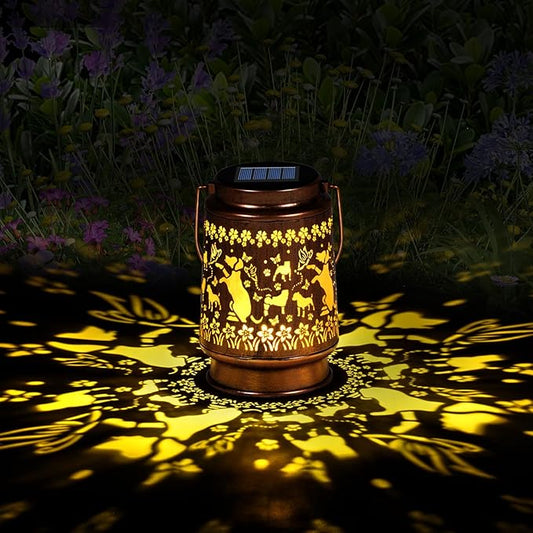 Mothers Day Gifts, Solar Lanterns Outdoor Waterproof, Dog Garden Decor for Yard Porch Lawn Patio Pathway, Hanging Solar Lights Birthday Gifts for Women Mom Grandma Sister Friend