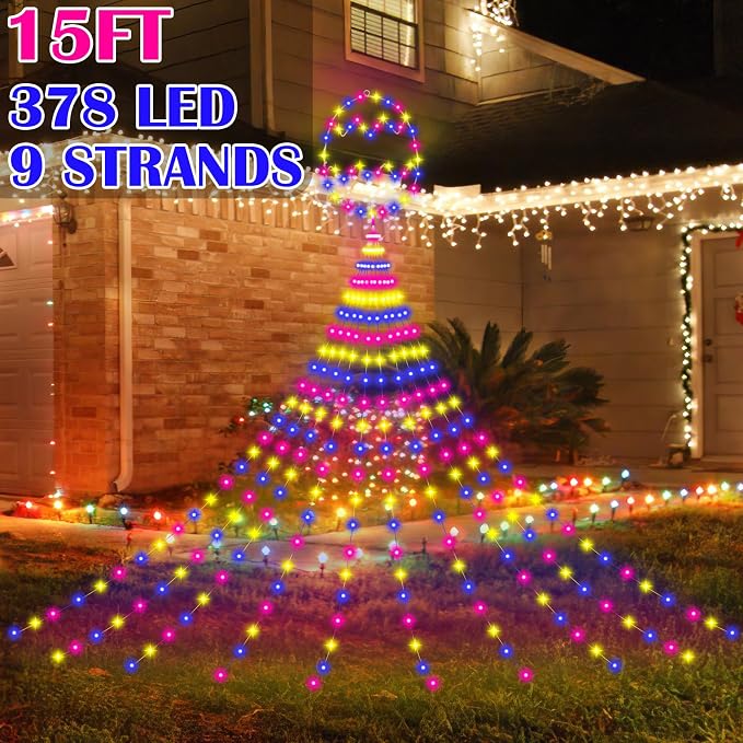 Baquler 15ft Easter Decor Egg Lights 350 LED 8 Modes Plug in Curtain Window Lights Egg Sign for Outdoor Home Bedroom Wedding Indoor Party Easter Decor