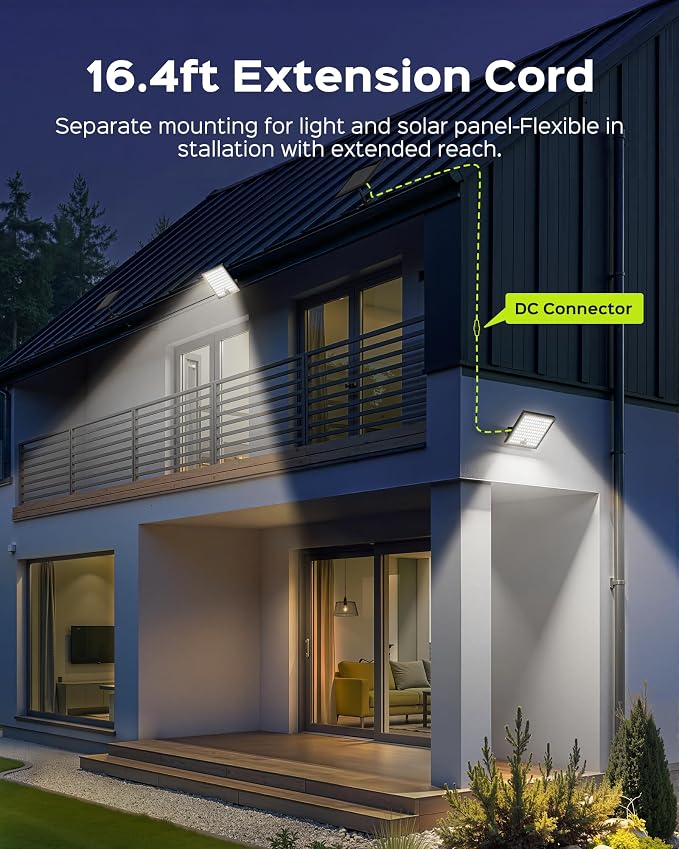 JACKYLED Motion Sensor Flood Lights, 113 LED Cool White Solar Lights for Outside, Dusk to Dawn IP65 Waterproof LED Outdoor Solar Powered Security Spot Lights for Porch Patio Garage (4 Pack)