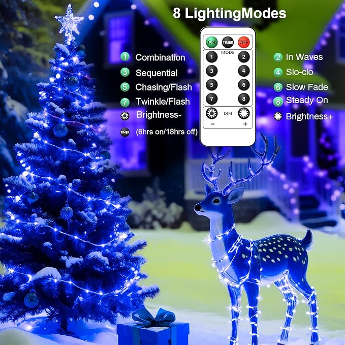 1 Pack USB Plug in Fairy String Lights,16ft 50 LED Copper with Remote and Timer, 8 Modes Waterproof Twinkle String Lights for Bedroom Indoor Party Wedding Christmas Decoration