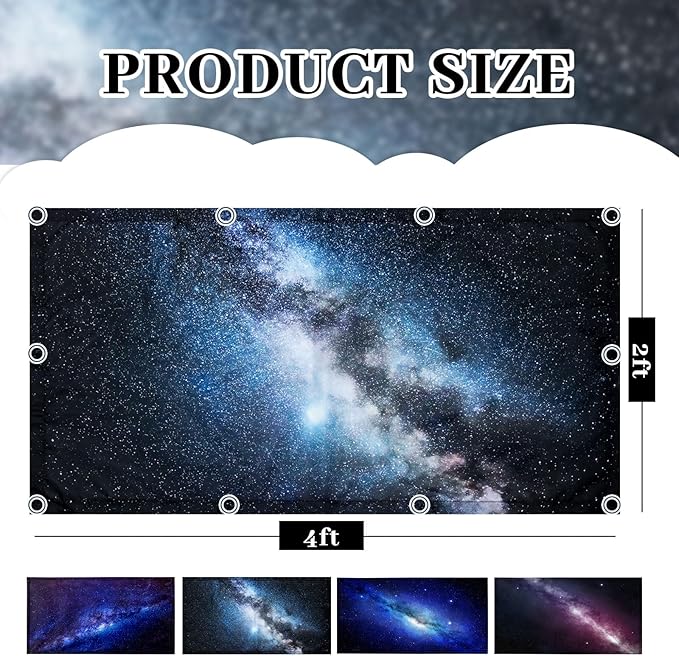 ROCEEI 8 Pack Fluorescent Light Covers, 4 x 2 Feet Magnetic Galaxy Covers Bulk for Ceiling Classroom Light, Reduce Glare, Easy Install, Filters for School, Home, Office, Hospitals Cubicle Decor