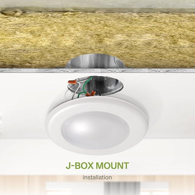 ASD 6 Pack LED Disk Lights 4 Inch, 10W 4000K Cool White 650LM CRI90+, Dimmable Flush Mount Ceiling Light Fixture, Low Profile Surface Mount Disc, Junction Box or Recessed Can Install, ETL