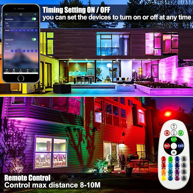 50W RGB Wall Washer Light, RGB Light bar with Remote Control & APP Control, for Hotel, Building, Commercial Lighting, Birthday Party, Garden Lighting, Wall Display