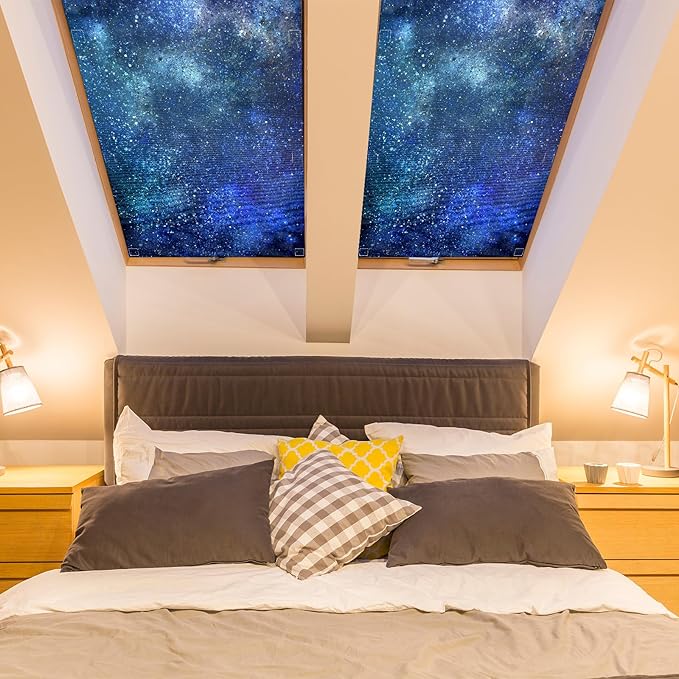 6 Pcs Fluorescent Light Covers for Ceiling Lights with 48 Magnets Decorative Magnetic Light Filters for Classroom Office Kitchen Decoration(Starry)