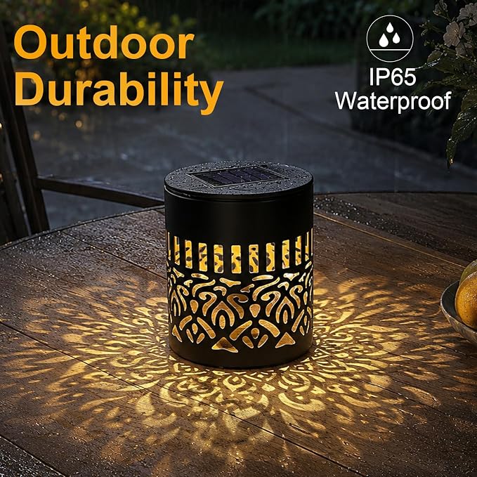 2PCS Solar Mandala Wall Lights Outdoor, Colorful Waterproof Solar Fence Lights, Decorative Solar Mandala Lights, Solar Powered Outdoor Deck Step Wall Lights, for Terrace, Courtyard, Backyard