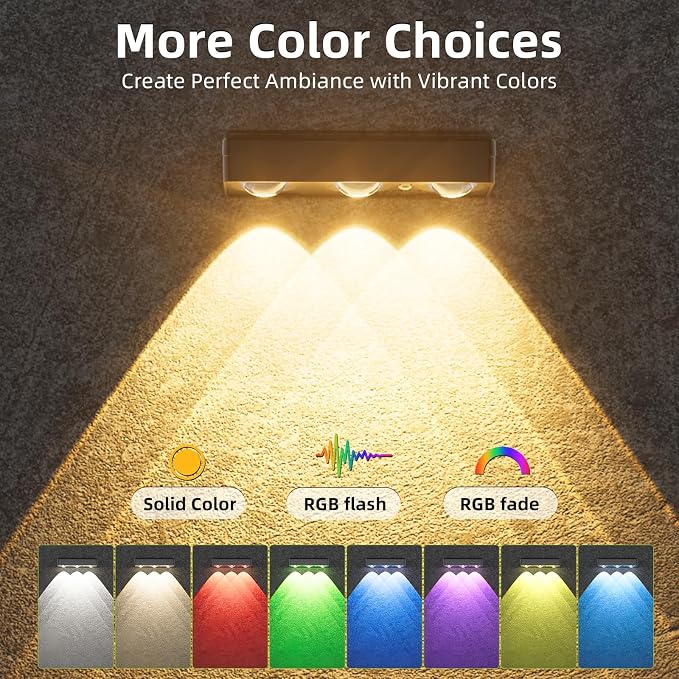 JOFIOS Solar Fence Lights with Remote 16 Pack, Color Changing RGB & Warm White, 12 Dynamic Modes, IP65 Waterproof, Solar Lights for Fence, Deck, Backyard, Patio Holiday & Party Decoration