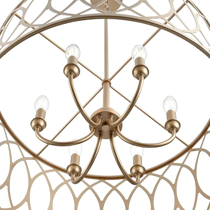 ML Lighting 42106-PMG Arelyn 23" Wide 6-Light Pendant - Painted Modern Gold