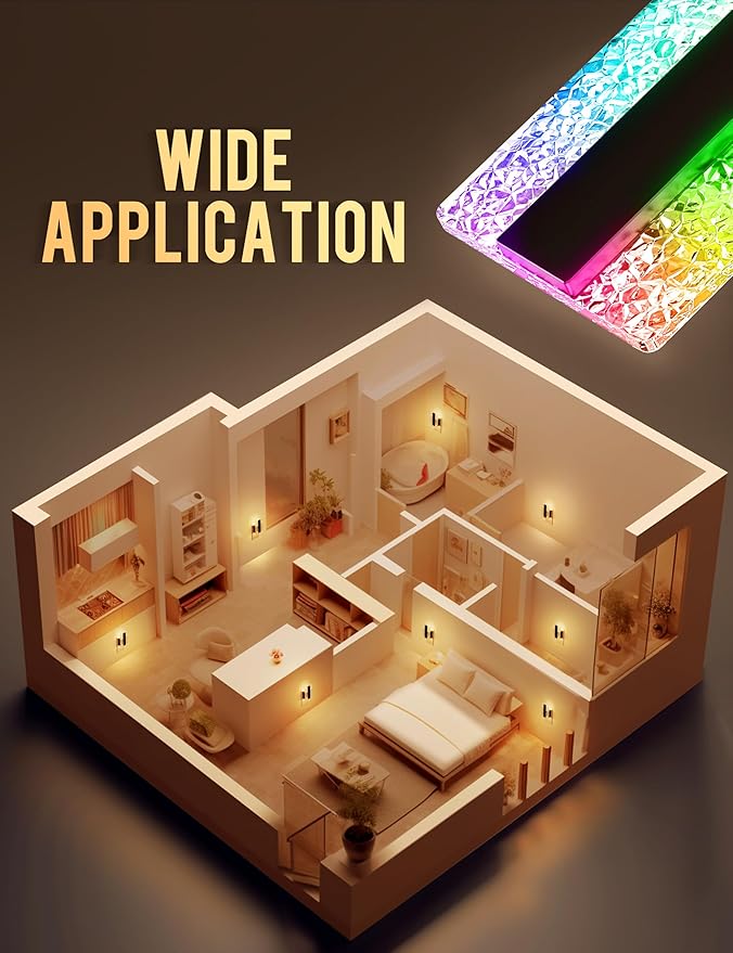 DORESshop LED Night Lights Plug into Wall [2 Packs], Decorative Night Light with Dusk-to-Dawn Sensor, RGB Color-Changing Nightlights with Slide Button, Nightlights for Kids, Bathroom, Hallway, Bedroom