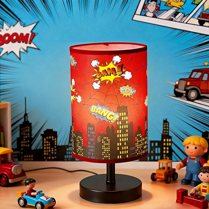 Glooglitter City Table Lamp 3 Colors Dimmable Lights 9.72 x 5.12 Inch Hero Night Light Skyscraper Building Bedside Lamps Decoration for Bedroom Desk Birthday Gifts for Christmas