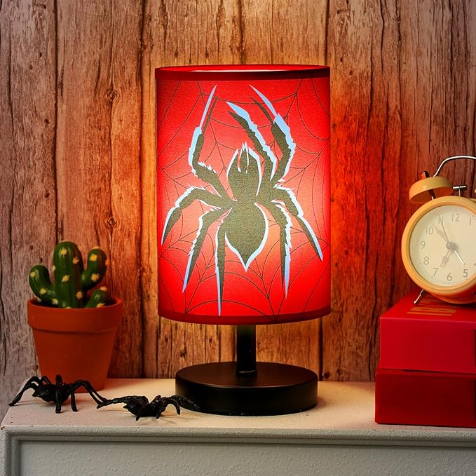 Glooglitter Spider Table Lamps Gifts 3 Colors Dimmable Lights 9.72 x 5.12 Inch Spider Night Light Bedroom Bedside Lamps for Room Bedroom Desk Home Decor Birthday Gifts