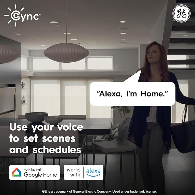 GE Cync Reveal HD+ Smart Undercabinet Puck Light Fixtures, Color Changing Undercab Puck Lights, Smart Wi-Fi Kitchen Lights, Works with Alexa and Google Home, 3-in (3 Pack)