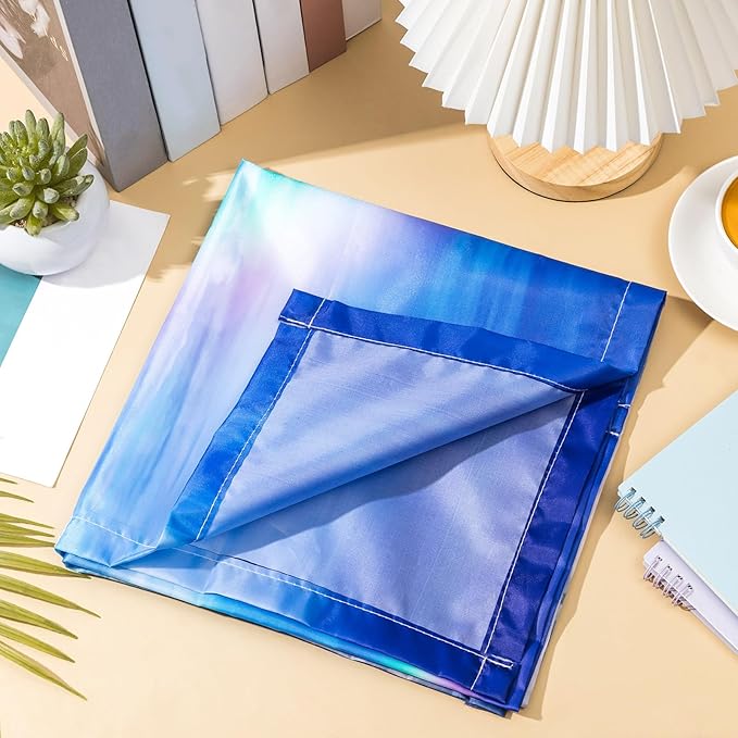 Hortsun 12 Pcs Fluorescent Light Covers Bulk, 4 x 2 ft Magnetic Fluorescent Drop Ceiling Lighting Covers Light Filter Shade for Home, Office, Hospital, School Classroom Decoration(Rainbow in Blue Sky)