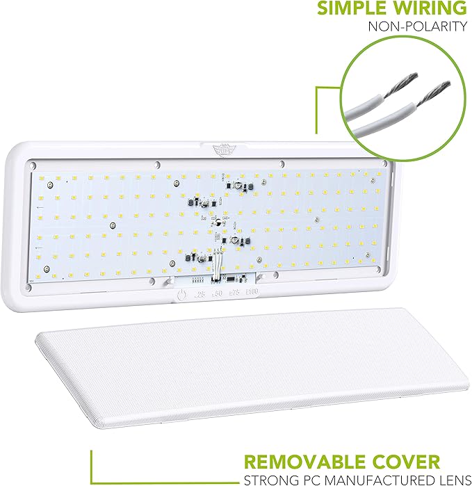 Leisure LED RV LED Ceiling Light Fixture 20" x 6.5" -1450 Lumen with Touch Dimmer Switch Interior Lighting for Car/RV/Trailer/Camper/Boat DC 12V Natural White 4000-4500K (4-PACK)