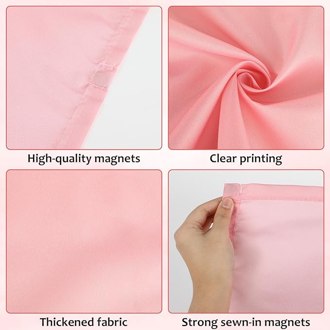 QOUBAI 4PCS Fluorescent Light Covers, 4x2 Feet Magnetic Light Cover Fluorescent Lights Shade Panel Positive Inspirational Ceiling Lights Filters for Office Classroom Home Drop Ceiling Red Pink