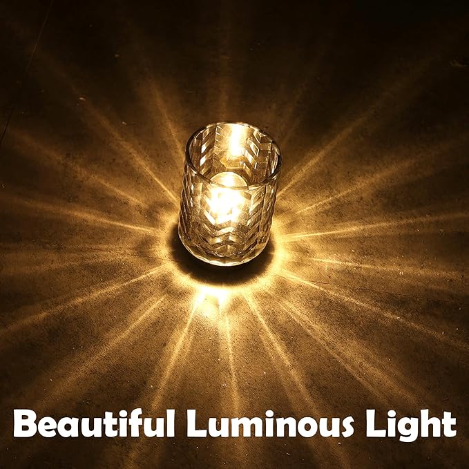 LUSHARBOR Battery Operated Lamp with Timer, Small Table Lamp for Office Desk Decor, Glass Cordless Lamp Bedside Cozy Light for Living Room Aesthetic, Entryway Wave Design-Grey