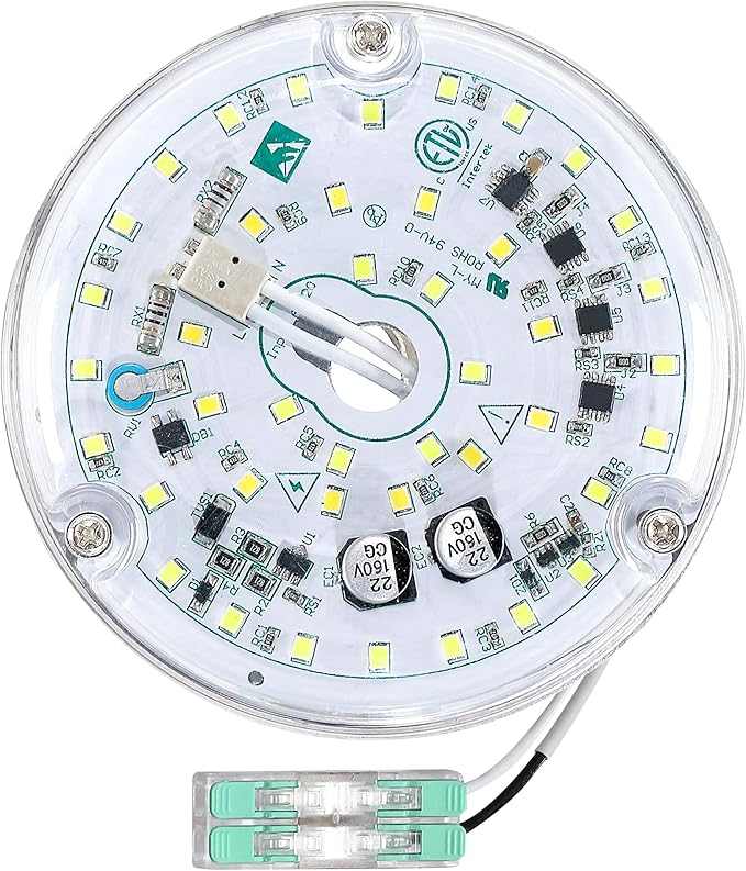 4 Inch Ceiling Fan LED Light Replacement, 18W 3000K 2100LM Ceiling Fan Light Kit, Round LED Engine Retrofit Kit, 120V, CRI90, Dimmable (Warm White)