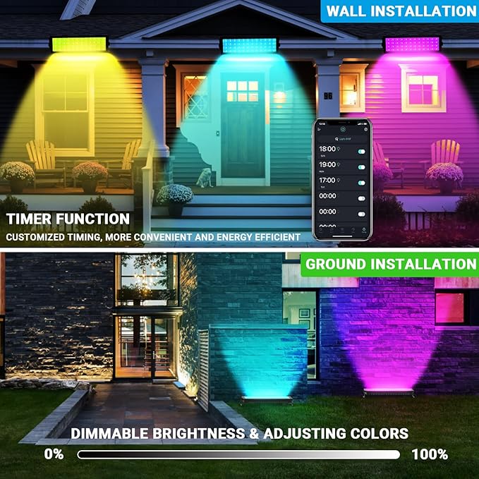 LED Stage Wash Light Bar: 96W RGBCW DJ Light Bar - IP66 Waterproof Dimmable Outdoor Stage Light - APP & Remote Control - Easy Setup for Festival Events Landcape Home Decoration