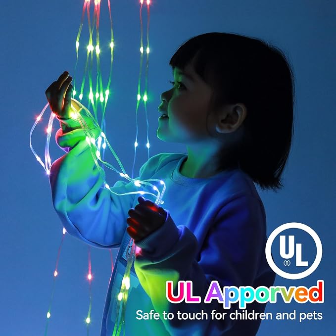 DANLI Christmas Decorations Outdoor Star String Lights Flowing Color Changing Tree Lights,320 LED 11.5FT Christmas String Lights with 8 Lighting Modes Remote Timer for Xmas New Year Holiday Birthday