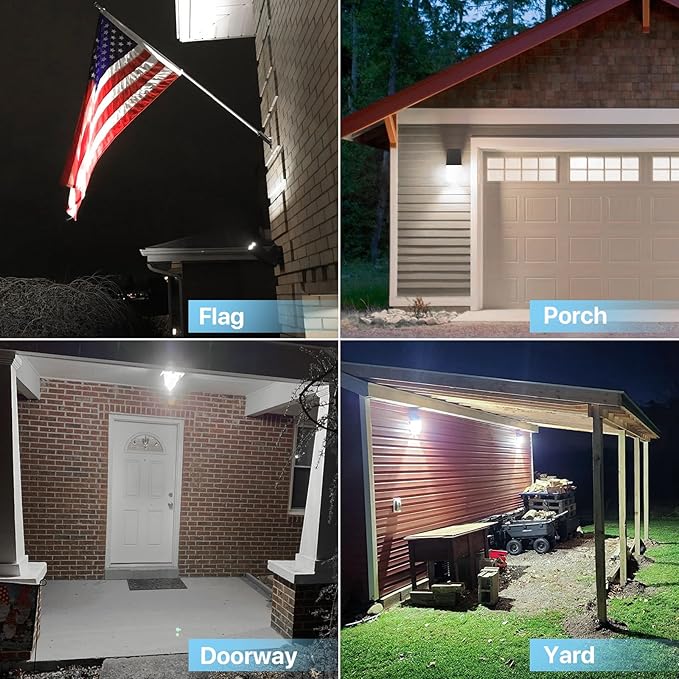 HYPERLITE LED Wall Pack 40W: 5000K ETL Listed with Dusk-to-Dawn Photocell Commerical Security Lighting - 0-90° Adjustable Small Wall Pack Lights Outdoor Led for Garage House Driveway Building Yard