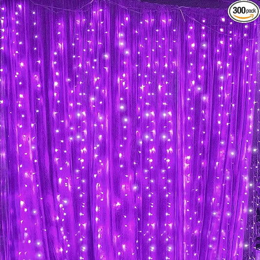 Twinkle Star, 6 Inches Indoor Outdoor, LED String Light for Christmas Wedding Party Home Garden Bedroom Outdoor Indoor Wall Decoration (Purple)
