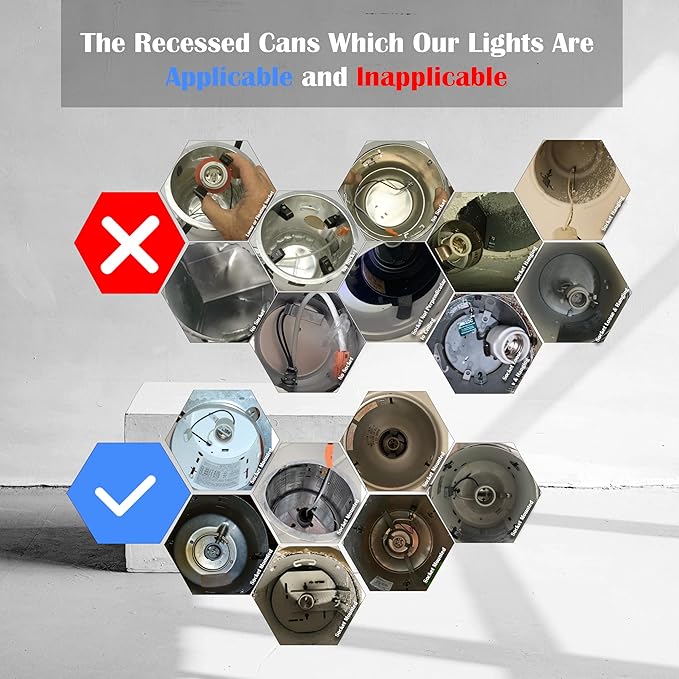 Jolux 24-Pack 5/6" Retrofit LED Recessed Lighting,12W=60W,3000K WarmWhite,800 Lumens,Dimmable Can Lights,Damp Rated,Simple Adjustable Retrofit Downlight Installation,ETL,E26 Base,Bevel Trim