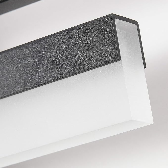 PRESDE 48 Inch LED Vanity Light Bar, Modern Black Bathroom Lighting Fixture Over Mirror