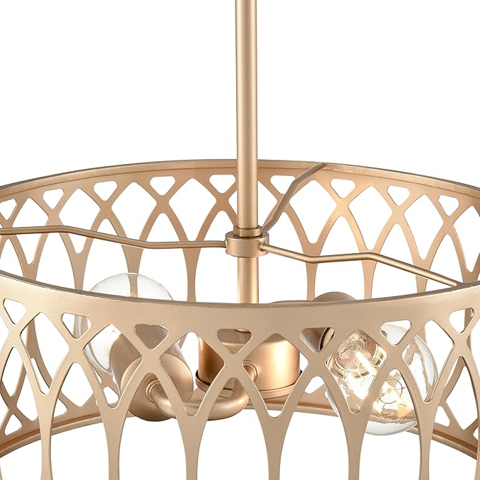 ML Lighting 42102-PMG Arelyn 13" Wide 2-Light Pendant - Painted Modern Gold