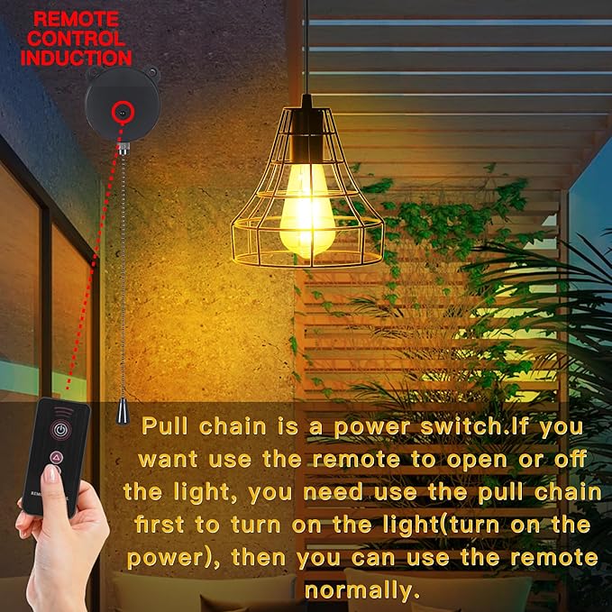 Solar Pendant Lights Outdoor Indoor with Remote, Chicken Coop Lights Solar Powered Shed Light with ON Off Switch,Solar Indoor Lights for House Garage Greenhouse Patio Barn Storage
