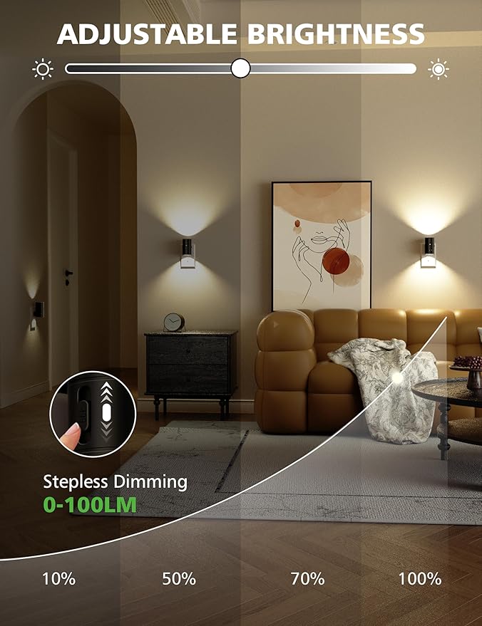 JOFIOS Night Lights Plug Into Wall,Dimmable LED Nightlight with Dusk to Dawn Sensor,0-100LM Adjustable Brightness,3 Color Temperatures,Night Light for Hallway Bathroom Stair Bedroom,Black,4 Pack