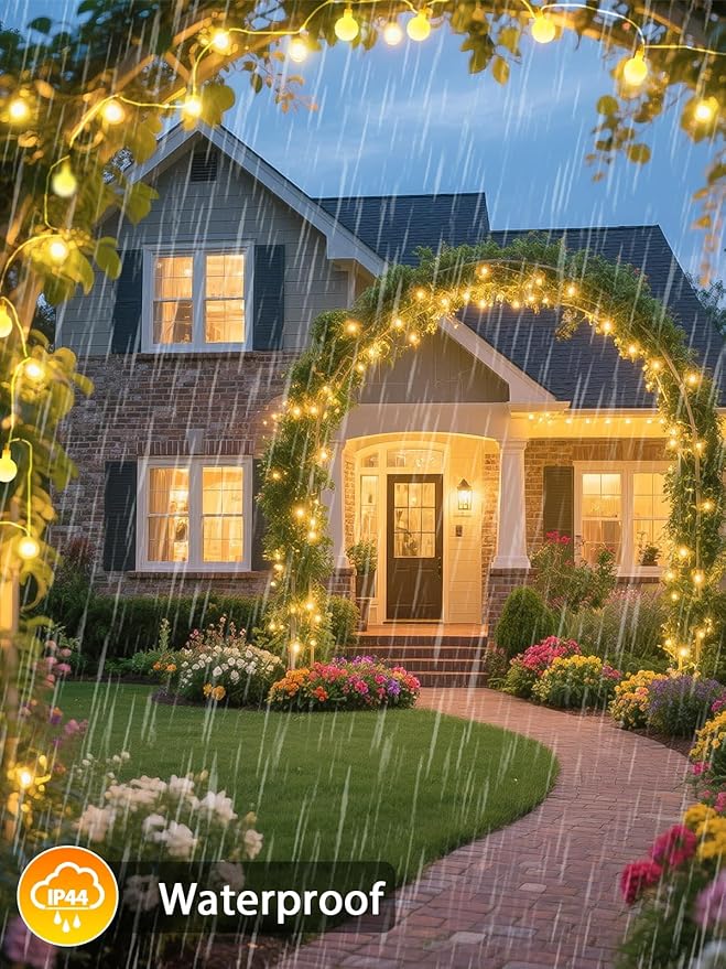 LORRYTE 2026 New Connectable 43FT Smart Voice Controlled Globe String Lights Indoor Outdoor | 100LED Warm White Fairy Lights with Remote & Timer | 12 Modes Waterproof Room Classroom Decorations