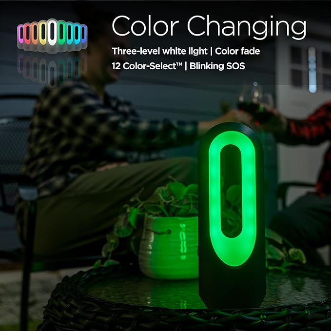 Enbrighten UltraPro LED Flashlight Tabletop Rechargeable Color Changing Lantern Gaming Dimmable Lighting Camping Indoor Emergency Patio Camping Hurricane - 88258