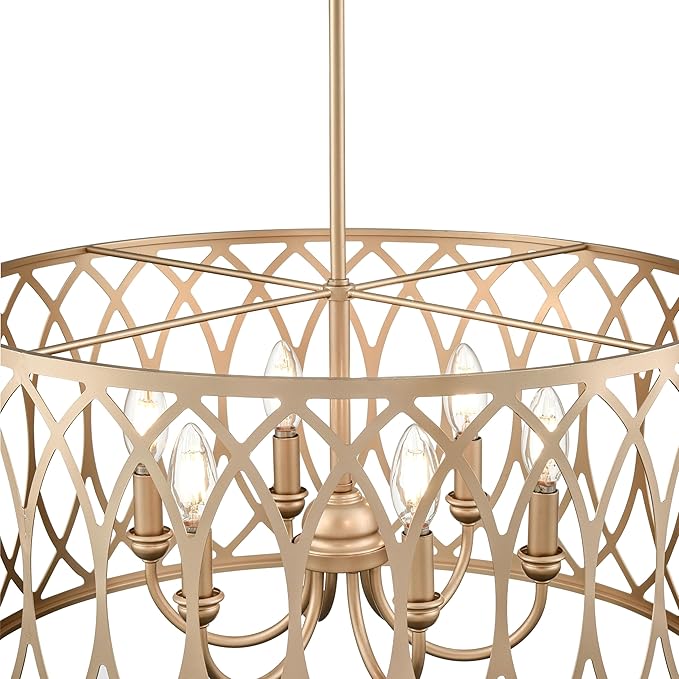 ML Lighting 42106-PMG Arelyn 23" Wide 6-Light Pendant - Painted Modern Gold