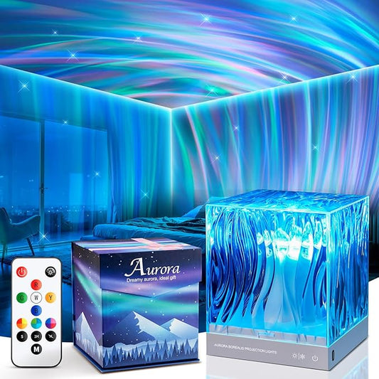 Birthday Gifts for Women Teen Girl Gifts Trendy Stuff Northern Lights Projector, 18-Color Cool Stuff Gifts for Teenage Girls Boy Mood Lighting, Galaxy Projector for Bedroom Cute Room Decor Aesthetic