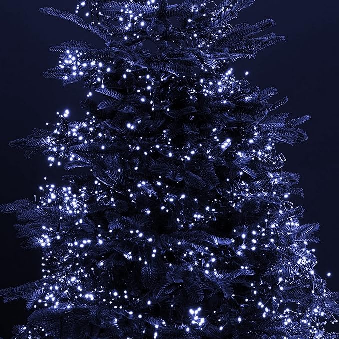 Dazzle Bright Christmas String Lights, 100 LED 33 FT Connectable Fairy Lights with 8 Modes, Waterproof Christmas Decorations for Indoor Outdoor Holiday Party Home Tree Decor (White)