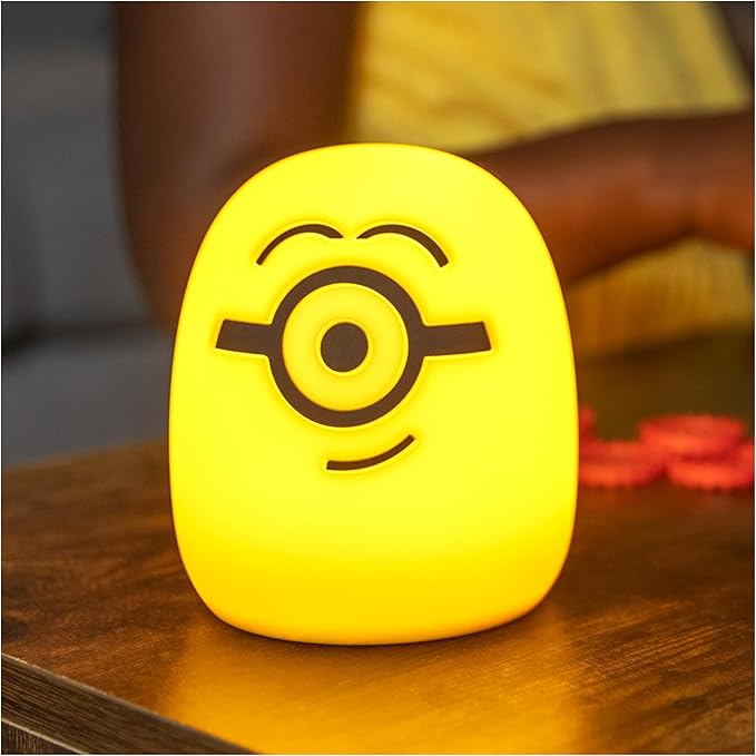Minions Color Changing LED Squishy Night Light For Kids Cute Dimmable Nightlight Bedroom Decor Cool Lamp