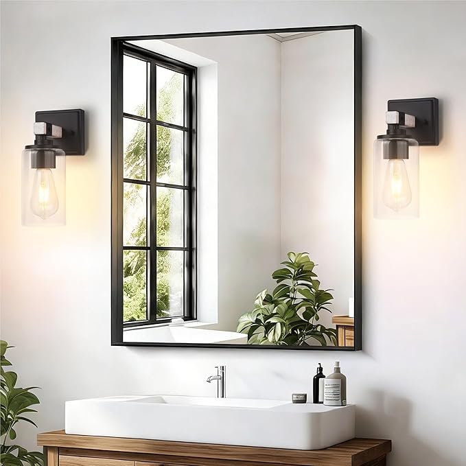 Rustic Wall Sconces Set of Two, Farmhouse Sconces Wall Lighting, Handcrafted Indoor Light Sconces Wall Decor Set of 2 for Bathroom, Bedroom, Living Room, E26 Base, White, Hardwired(Bulbs Not Included)