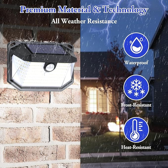 Solar Outdoor Lights, 10-Pack Super Bright 178 LEDs Motion Sensor Wall Light with 270° Wide Angle & 3 Modes, Waterproof Solar Powered Security Light for Patio Garden Garage Front Door