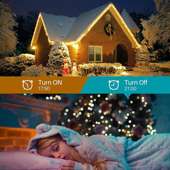 Smart Multicolor Changing Christmas Lights, 262ft 800 RGB LEDs WiFi App Control Fairy Light RGB Dimmable Christmas Tree Lights Compatible with Alexa,IP65 Waterproof(2.4GHz)