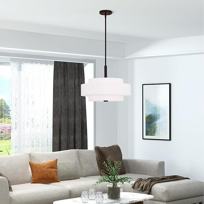 Livex Lighting 50874-07 Meridian 4-Light Pendant, Bronze