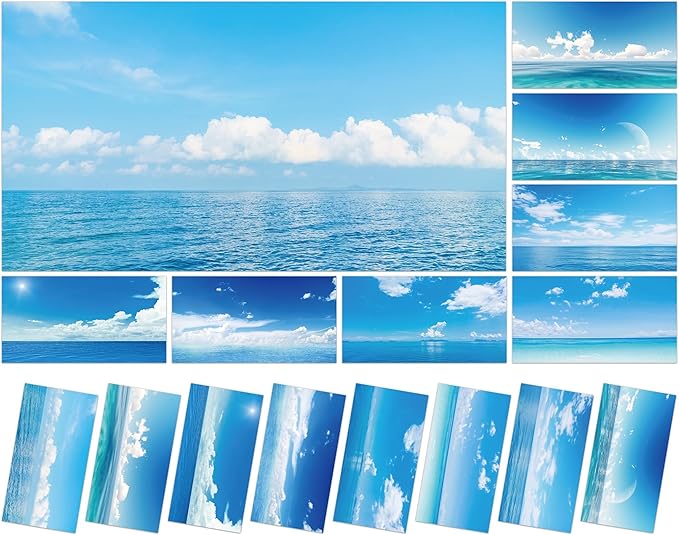 8 Pcs Fluorescent Light Covers with 80 Magnets Decorative for Classroom Ceiling Lights 4 x 2 Feet Magnetic Light Covers Filter Easy Install for Office Hospitals & Home Drop Ceiling Supplies (Sea)