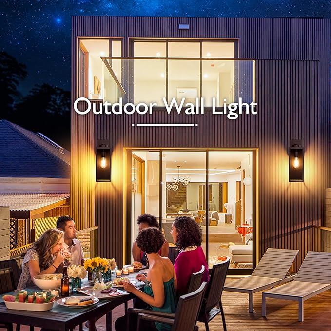 Large Size Outdoor Wall Light Fixture, Exterior Lighting Fixture Porch Sconce Wall Mounted, Waterproof Outdoor Wall Lantern Lamp, Outside Light for House Patio Front Door Entryway Garage, Brown