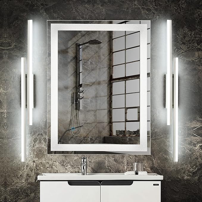 PRESDE 48 Inch LED Bathroom Vanity Light Bar, Brushed Nickel Bathroom Light Fixtures Modern Vanty Lighting Over Mirror 5CCT
