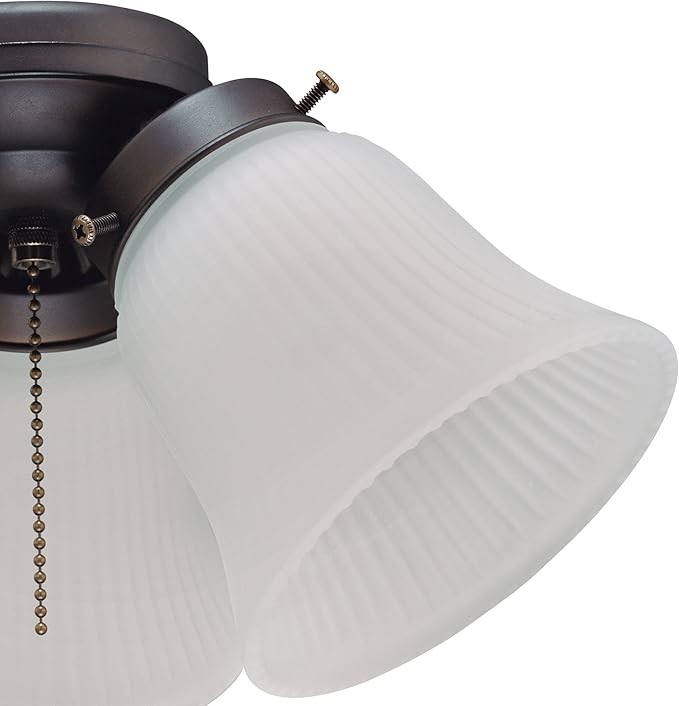Westinghouse 7785000 Three-Light Led Cluster Ceiling Fan Light Kit, Oil Rubbed Bronze Finish with Frosted Ribbed Glass, White (Pack of 2)