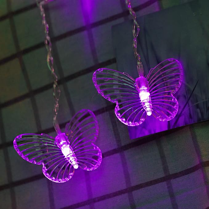 Butterfly Curtain Fairy Light, 8 Modes 120 LED USB Window Firefly Twinkle Timer String Lights 24 Butterflies with Remote, Waterproof Copper Wire for Room Bedroom Christmas Wedding Party Dorm Patio