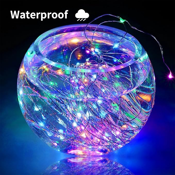 Solar String Lights Outdoor, 66 Feet 200 LEDs 8 Modes Solar Fairy Lights for Outside, Waterproof Outdoor Light for Patio Yard Christmas Tree Halloween Wedding Party Decorations, Colorful