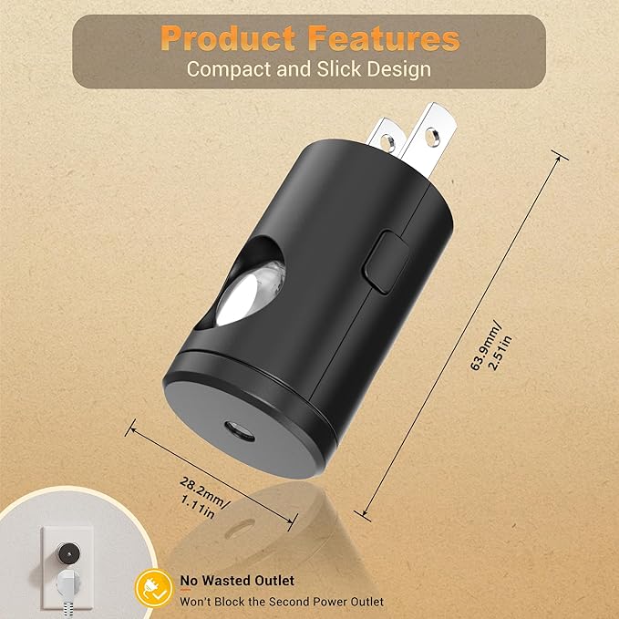 JandCase Night Lights Plug into Wall,2 Pack Mini Lens Night Light with 3CCT Color Temperature,180° Rotatable Night-Lights,Dimmable Nightlight Plug in with Light Sensor for Bathroom Hallway Room Decor